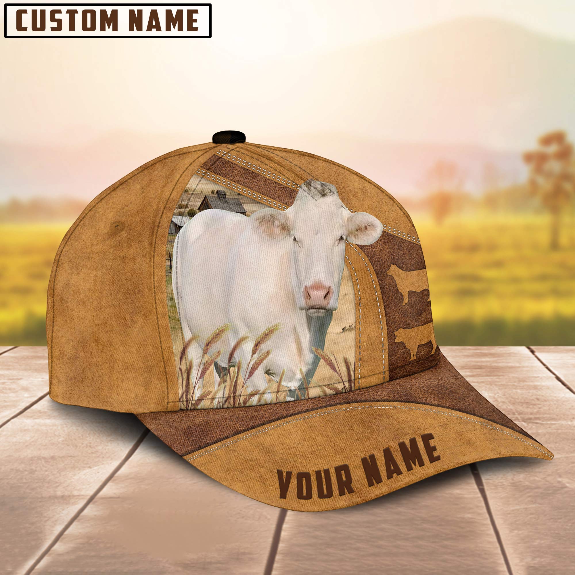 Custom Name Charolais Cattle Cap , Cattle Hat, Farm Baseball Hat, Cap Hat For Farmer Farm Lover Trucker Hats Custom Hats Gifts For Men & Women