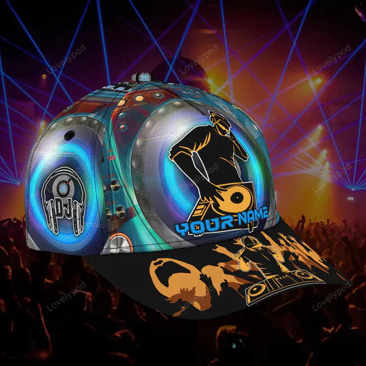 Custom Name Dj Bar Funny Classic Baseball Cap Hat 3D, Gift for Dj, International Dj gift Trucker Hats Custom Hats Gifts For Men & Women