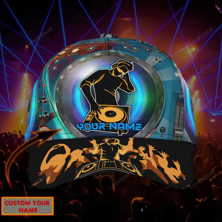 Custom Name Dj Bar Funny Classic Baseball Cap Hat 3D, Gift for Dj, International Dj gift Trucker Hats Custom Hats Gifts For Men & Women