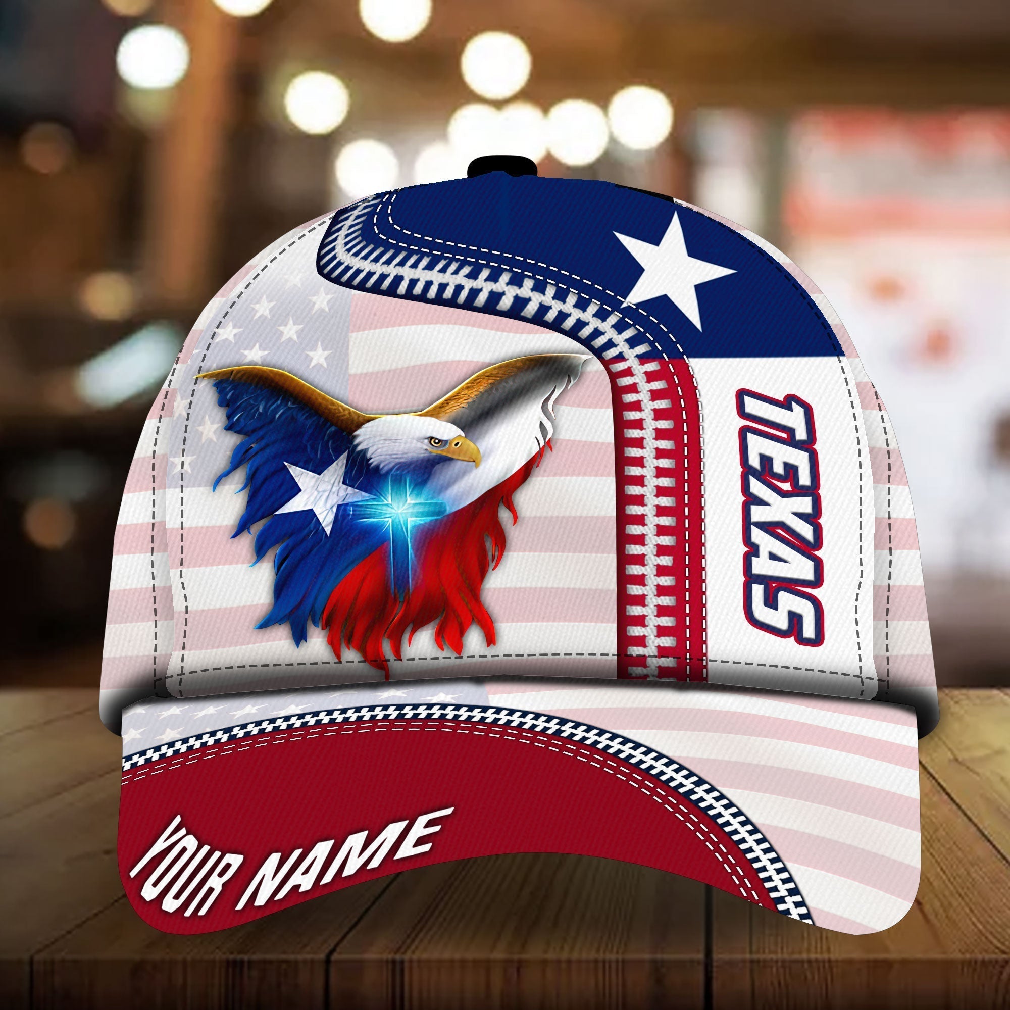 Custom Name Eagle Texas Patriot Classic Cap Trucker Hats Custom Hats Gifts For Men & Women