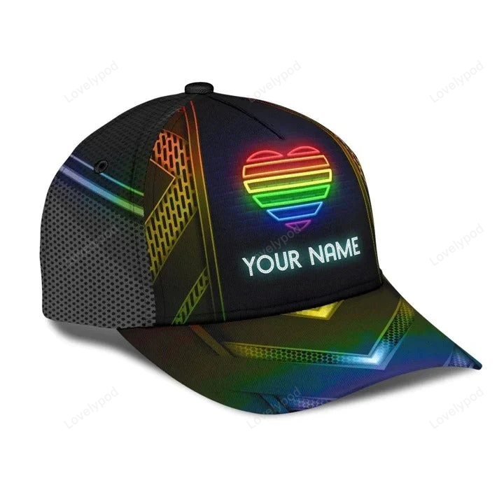 Custom Name Gay Baseball 3D Cap, Being Gay Is A Blessing Lgbt Printing Baseball Cap Hat Trucker Hats Custom Hats Gifts For Men & Women
