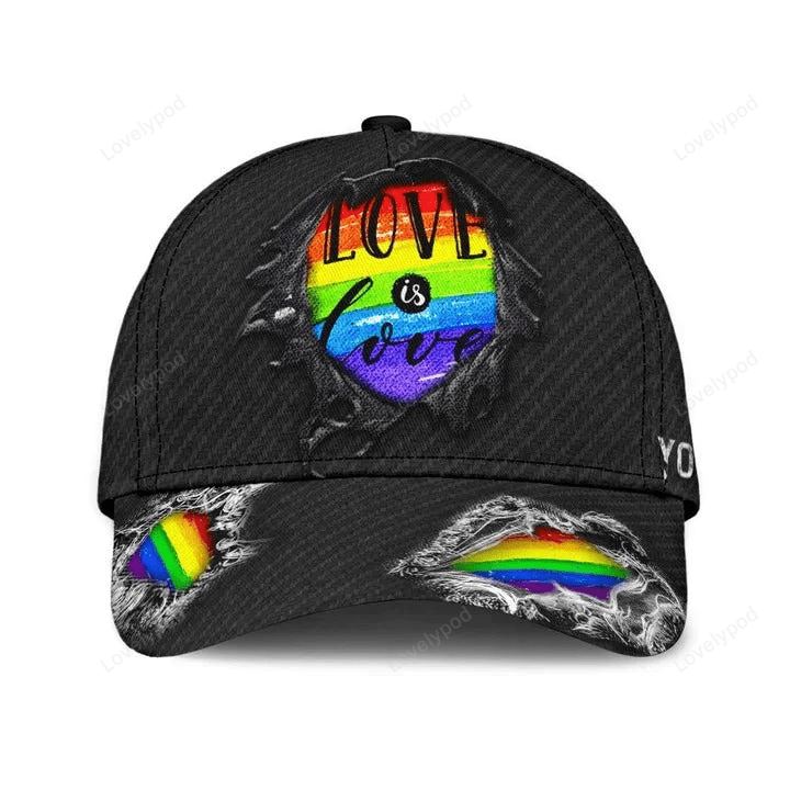Custom Name Gay Baseball 3D Cap, Being Gay Is A Blessing Lgbt Printing Baseball Cap Hat Trucker Hats Custom Hats Gifts For Men & Women