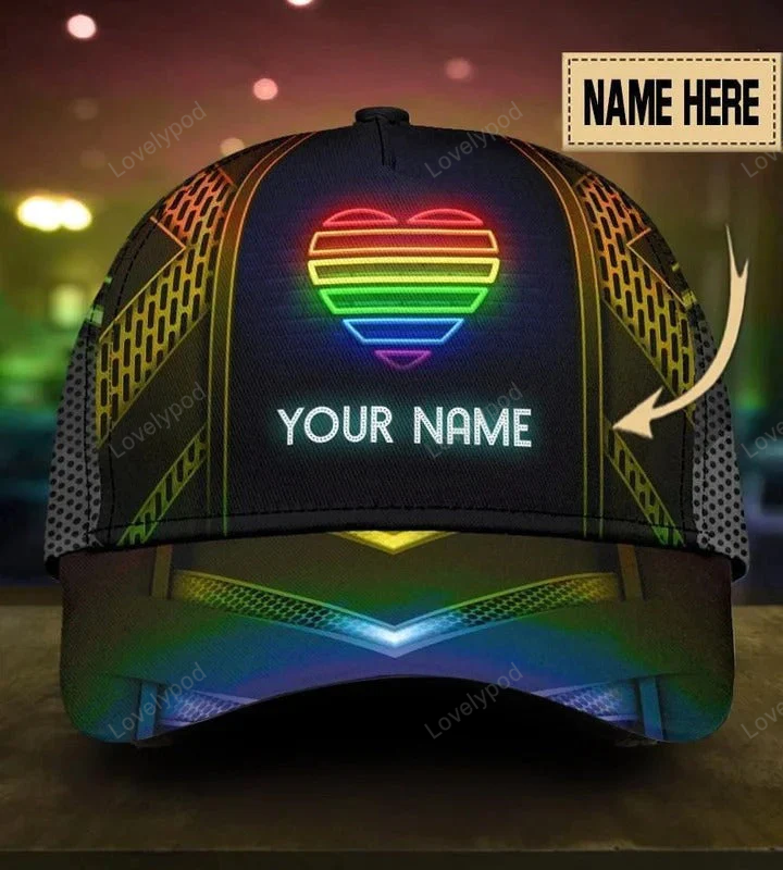 Custom Name Gay Baseball 3D Cap, Being Gay Is A Blessing Lgbt Printing Baseball Cap Hat Trucker Hats Custom Hats Gifts For Men & Women