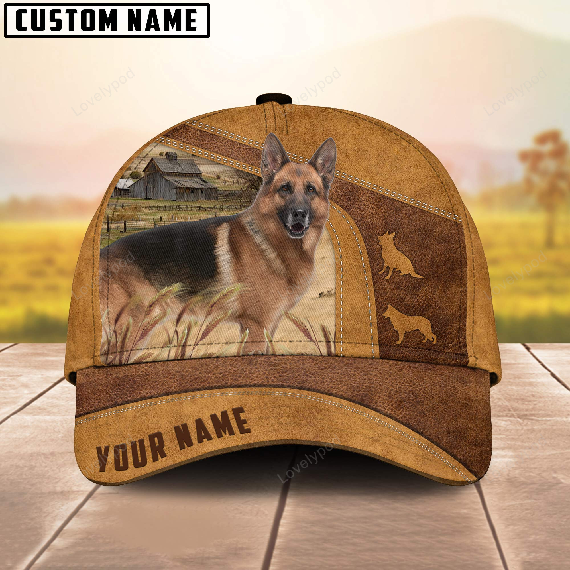Custom Name German Shepherd Cap, Dog Hat, Animal Baseball Hat, Cap Hat For Dog Lover Trucker Hats Custom Hats Gifts For Men & Women