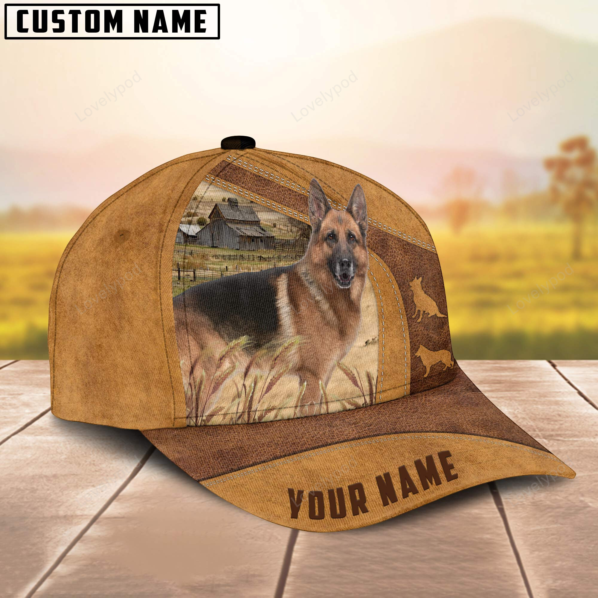 Custom Name German Shepherd Cap, Dog Hat, Animal Baseball Hat, Cap Hat For Dog Lover Trucker Hats Custom Hats Gifts For Men & Women