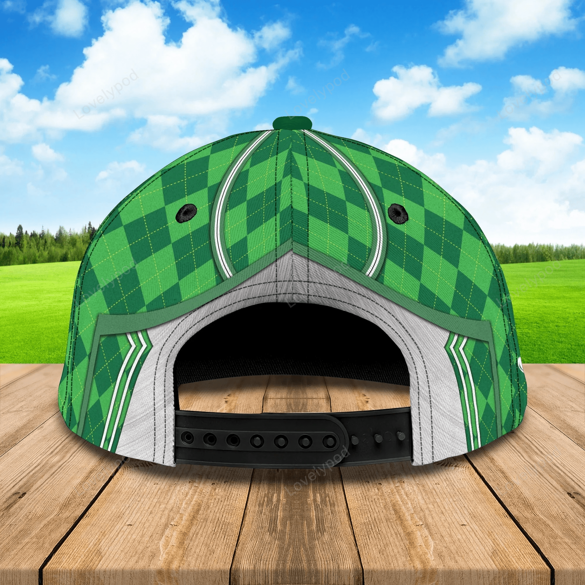 Custom Name Green Cap Golf Woman, Classic 3D Cap Hat For Golfer, Green Golf Cap Hat Trucker Hats Custom Hats Gifts For Men & Women