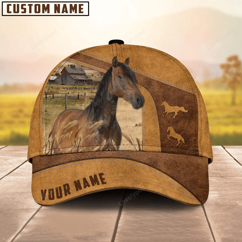 Custom Name Horse Cap, Baseball Hat For Farmer, Gift for horse lover Trucker Hats Custom Hats Gifts For Men & Women
