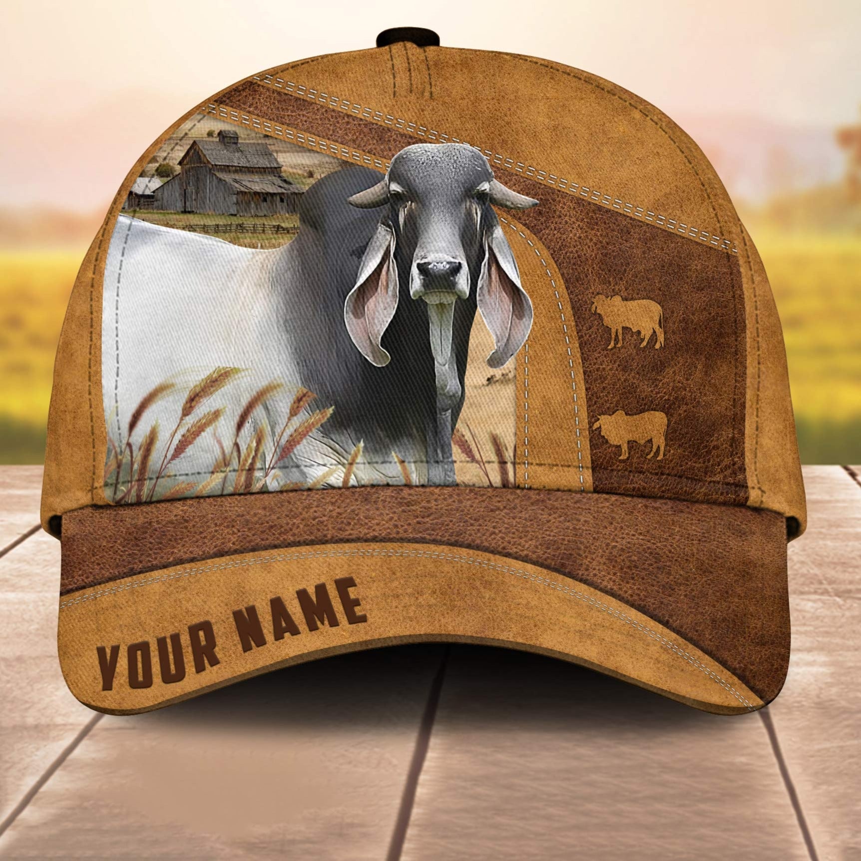 Custom Name Indu Brazil Cale 3D Cap 3D All Over Print Baseball Cap, Cap For Farm Lovers, Animal Cap, Leather Pattern Cap Trucker Hats Custom Hats Gifts For Men & Women