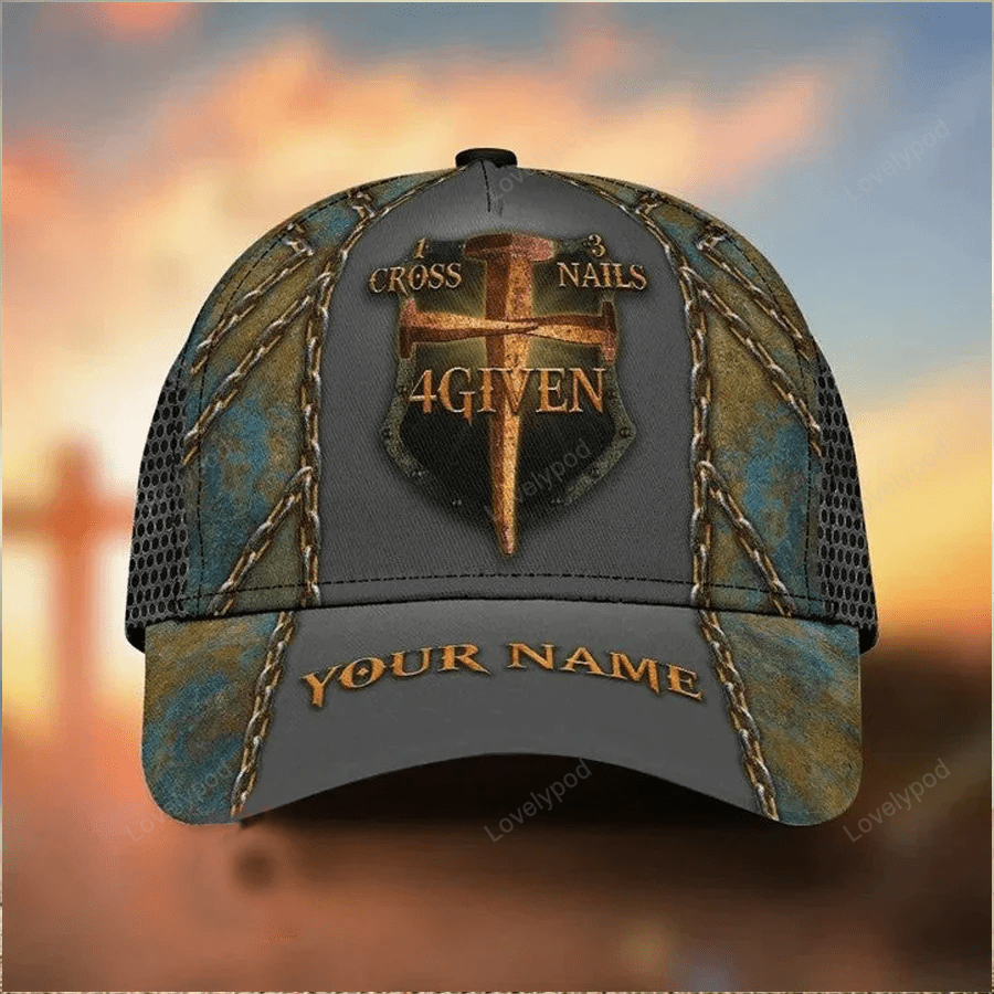 Custom Name Jesus Saves Four Given 3D Printing Cap Hat for Christian Trucker Hats Custom Hats Gifts For Men & Women