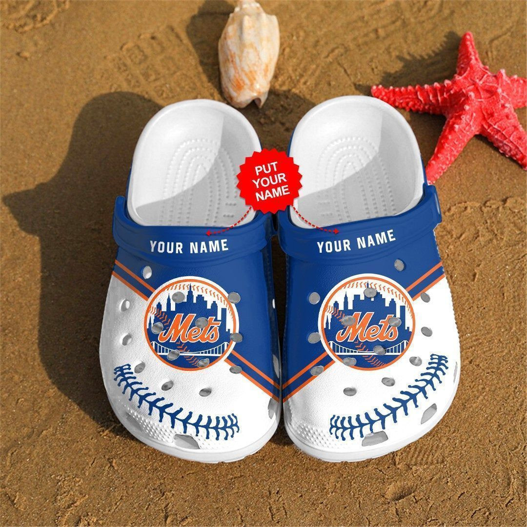 Custom Name Mets Teams Gift For Fans Rubber Clog Shoescrocba