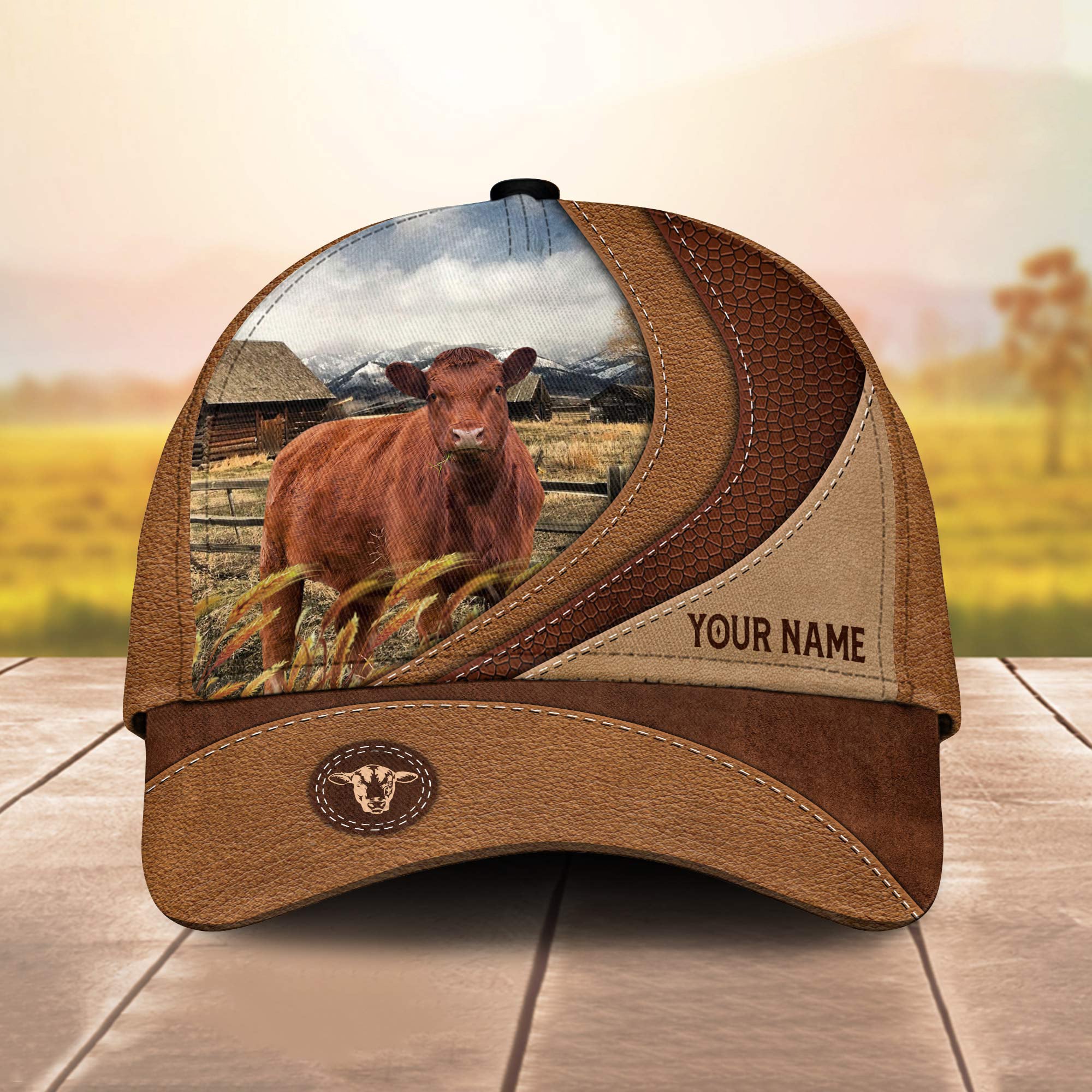 Custom Name Red Angus Brown - Gift For Farmer - Personalized Classic Cap Trucker Hats Custom Hats Gifts For Men & Women