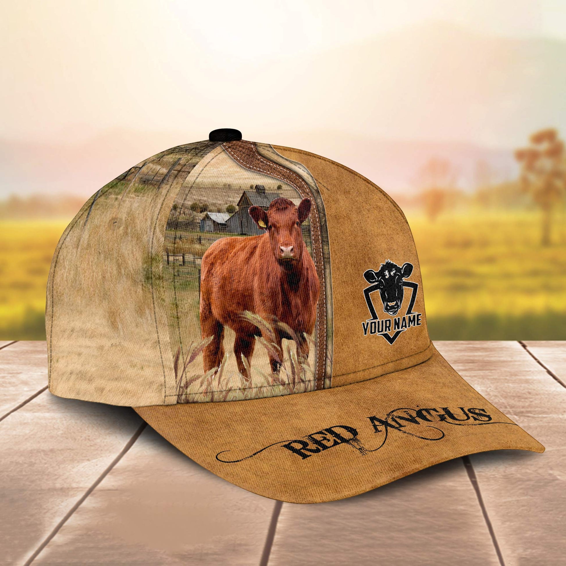 Custom Name Red Angus - Gift For Farmer - Personalized Classic Cap Trucker Hats Custom Hats Gifts For Men & Women