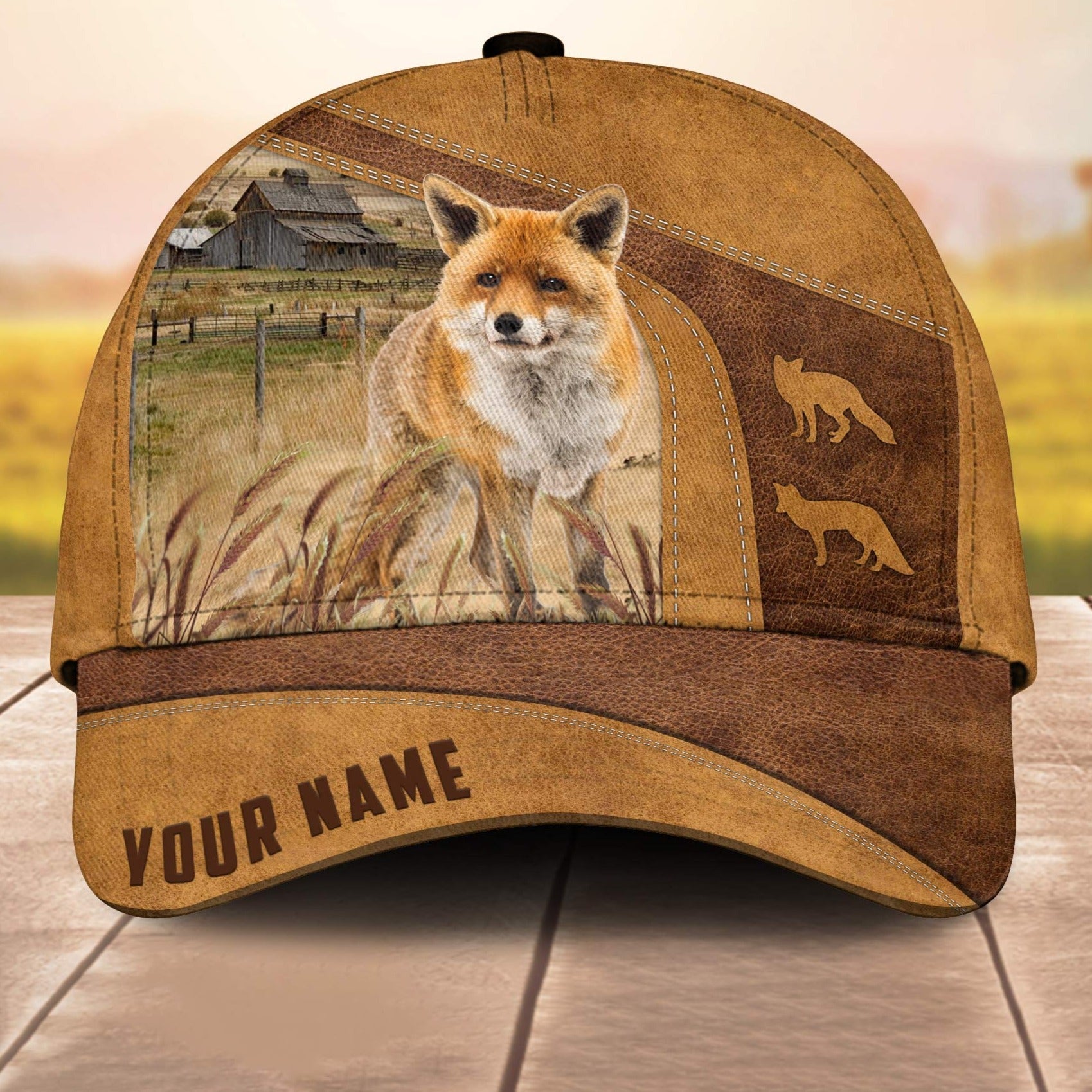 Custom Name Red Fox 3D Cap Cp 3D All Over Print Baseball Cap, Cap For Farm Lovers, Animal Cap, Leather Pattern Cap Trucker Hats Custom Hats Gifts For Men & Women