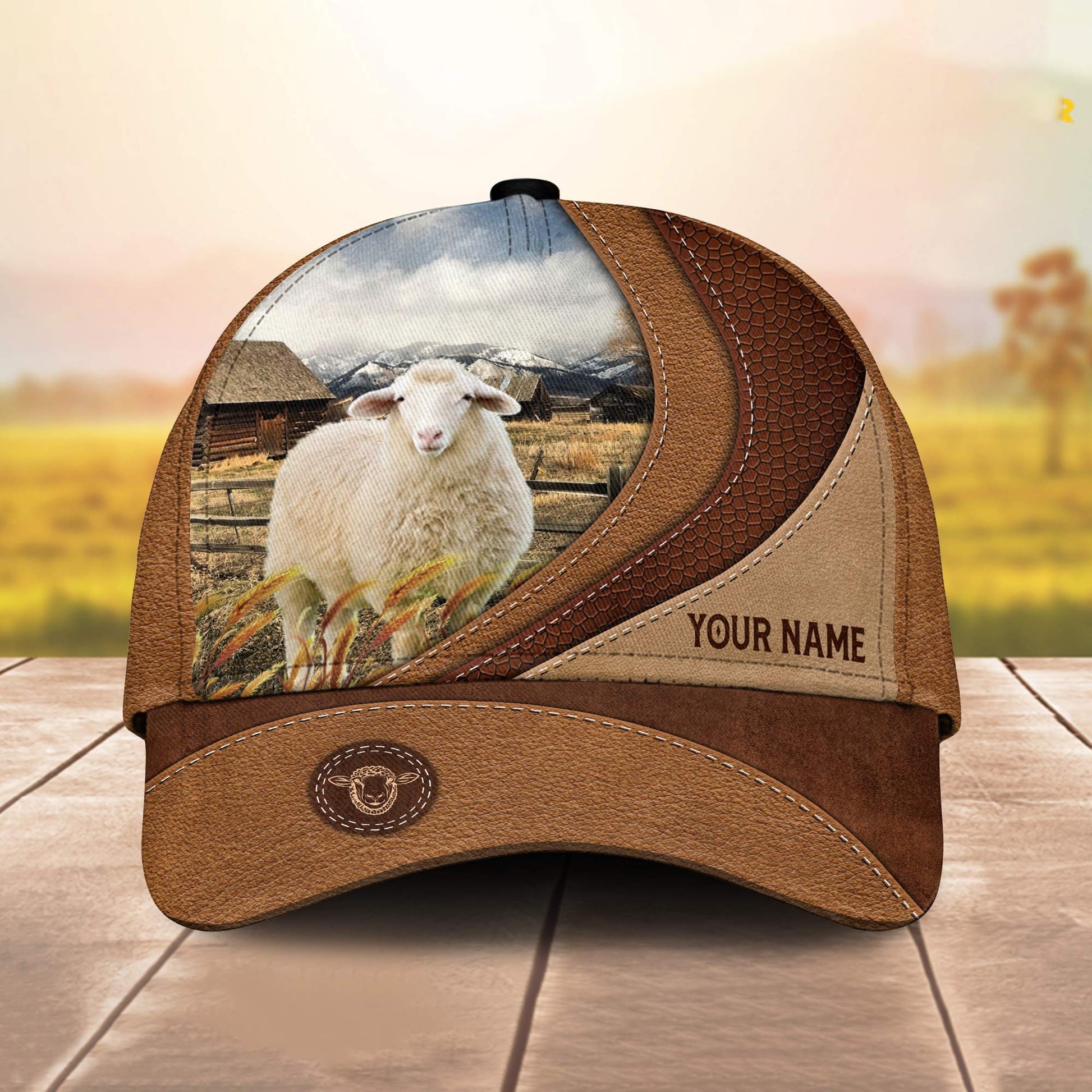 Custom Name Sheep Brown - Gift For Farmer - Personalized Classic Cap Trucker Hats Custom Hats Gifts For Men & Women