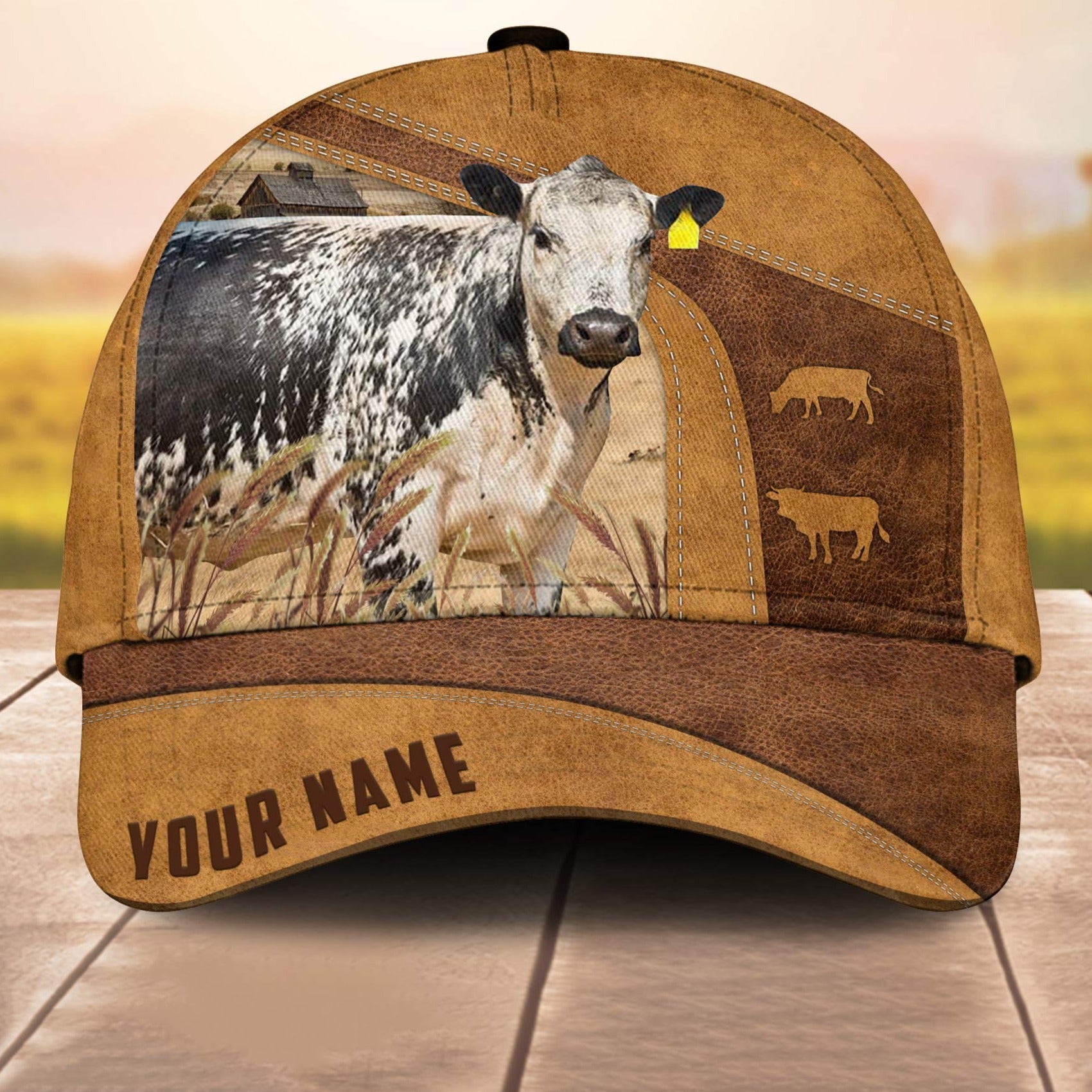 Custom Name Speckle Park 3D Cap Cp 3D All Over Print Baseball Cap, Cap For Farm Lovers, Animal Cap, Leather Pattern Cap Trucker Hats Custom Hats Gifts For Men & Women