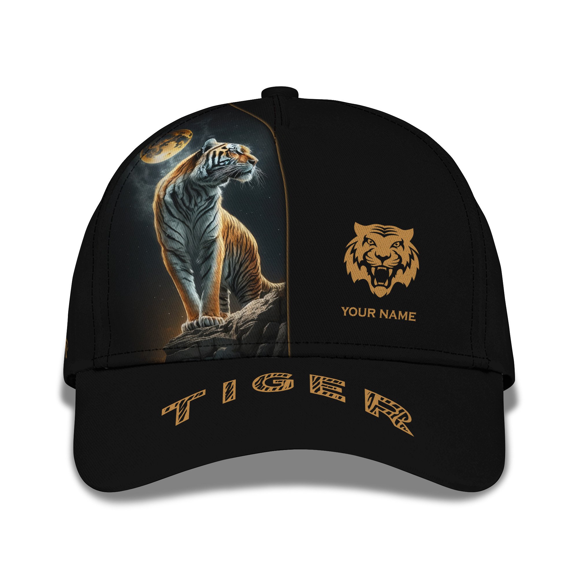 Custom Name Tiger Classic Cap Personalized Gift For Tiger Lovers Trucker Hats Custom Hats Gifts For Men & Women