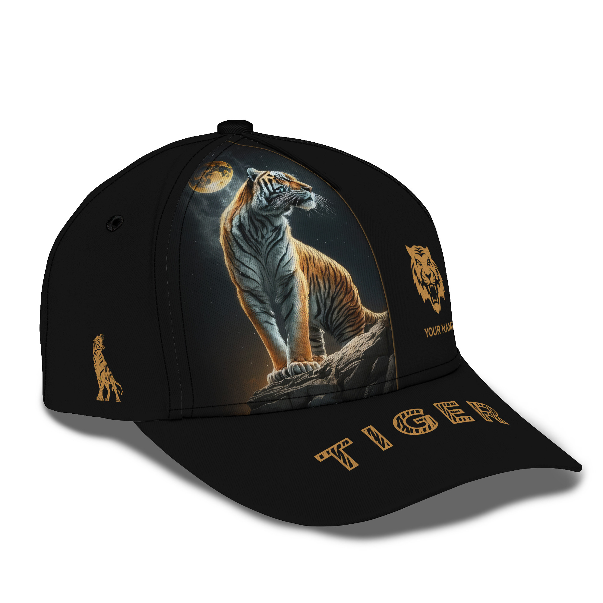 Custom Name Tiger Classic Cap Personalized Gift For Tiger Lovers Trucker Hats Custom Hats Gifts For Men & Women
