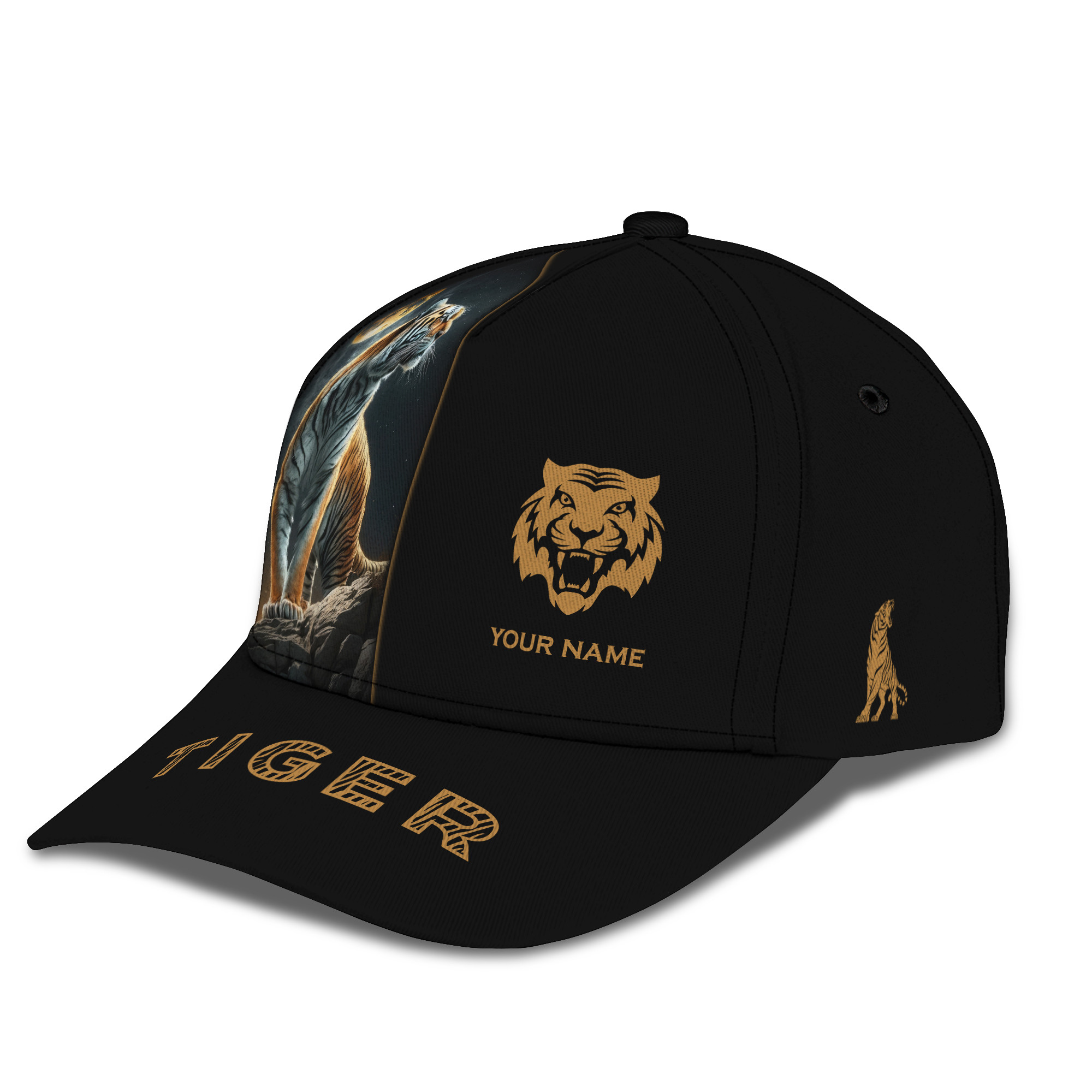 Custom Name Tiger Classic Cap Personalized Gift For Tiger Lovers Trucker Hats Custom Hats Gifts For Men & Women