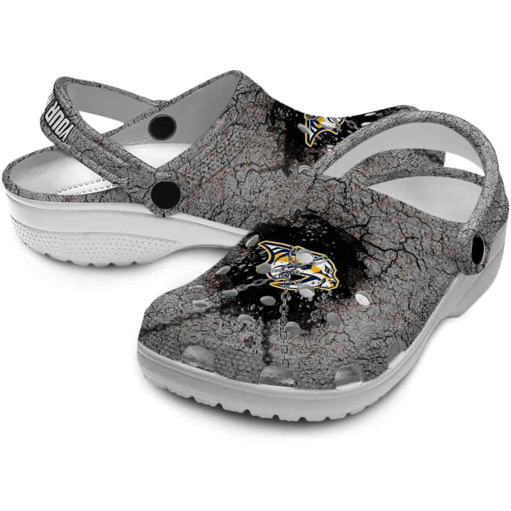Custom Nashville Predators Cracked Ground Texture ClogTVC1801881 - Image 3