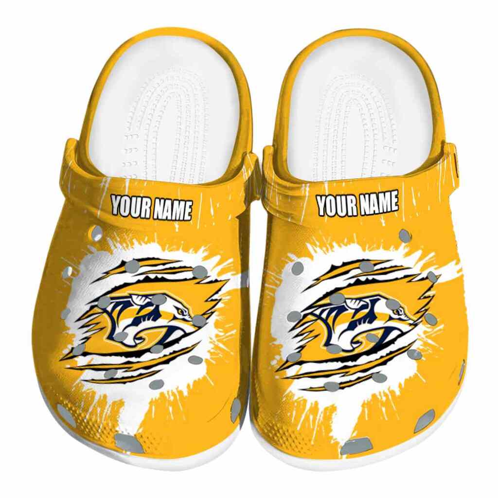 Custom Nashville Predators Splash Motif Background ClogTVC1801880