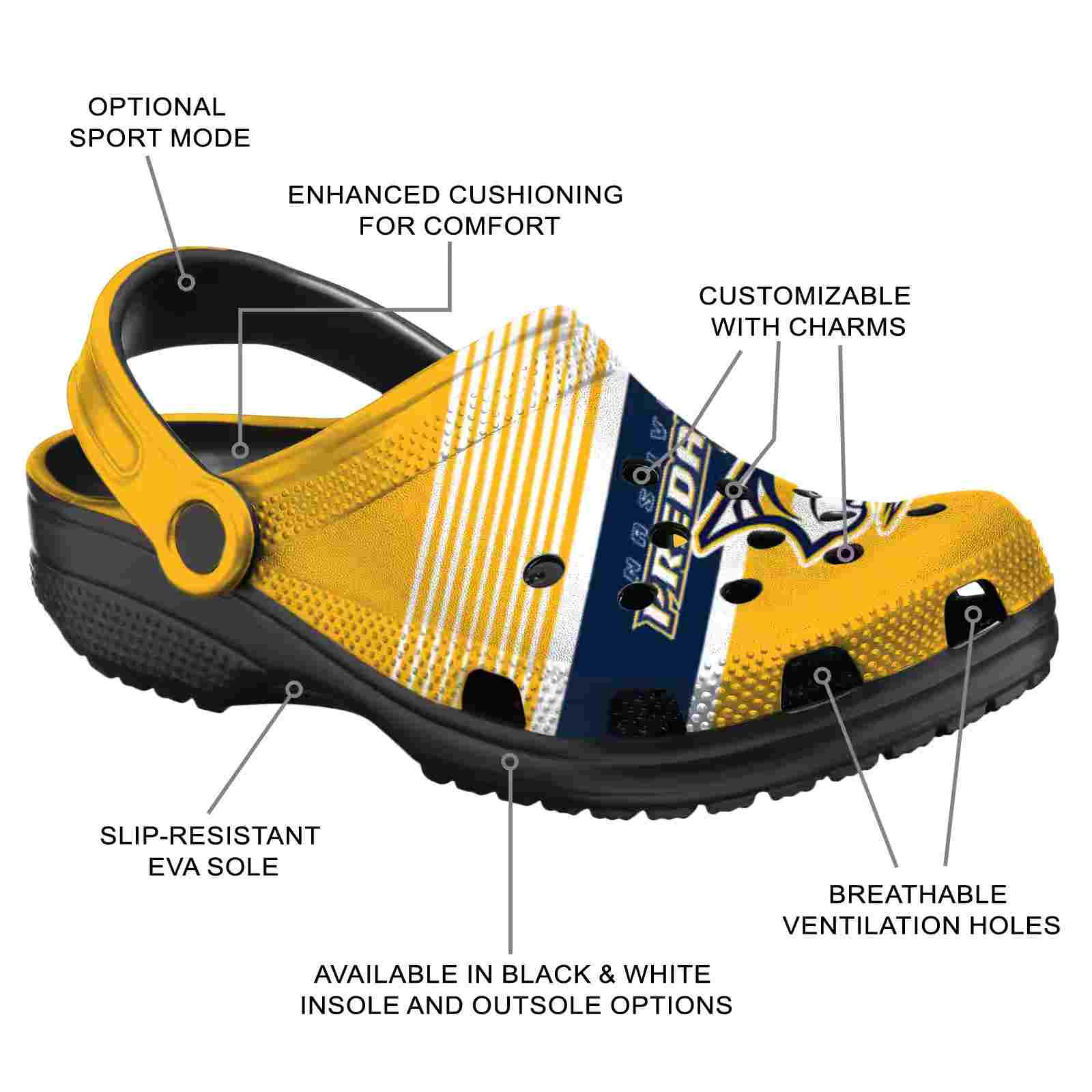 Custom Nashville Predators Vibrant Dual-Tone ClogTVC1801880 - Image 5