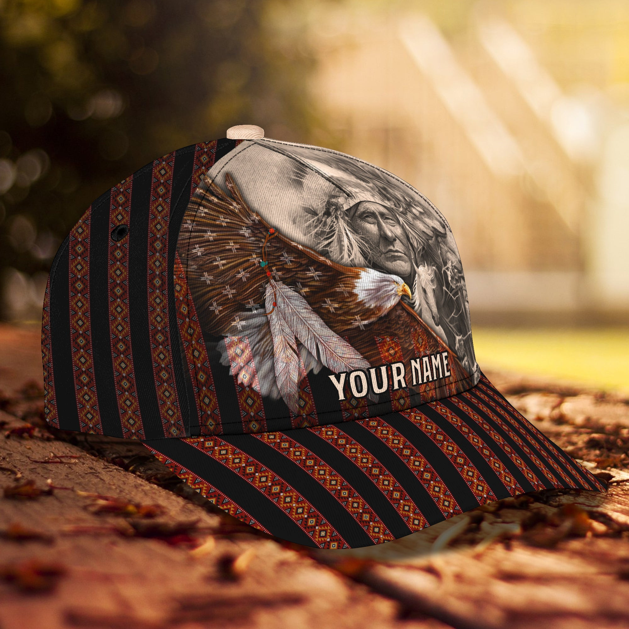 Custom Native American Personalized Name Cap Trucker Hats Custom Hats Gifts For Men & Women