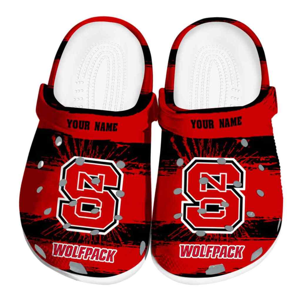 Custom NC State Wolfpack Paint Splatter Graphics ClogTVC180117