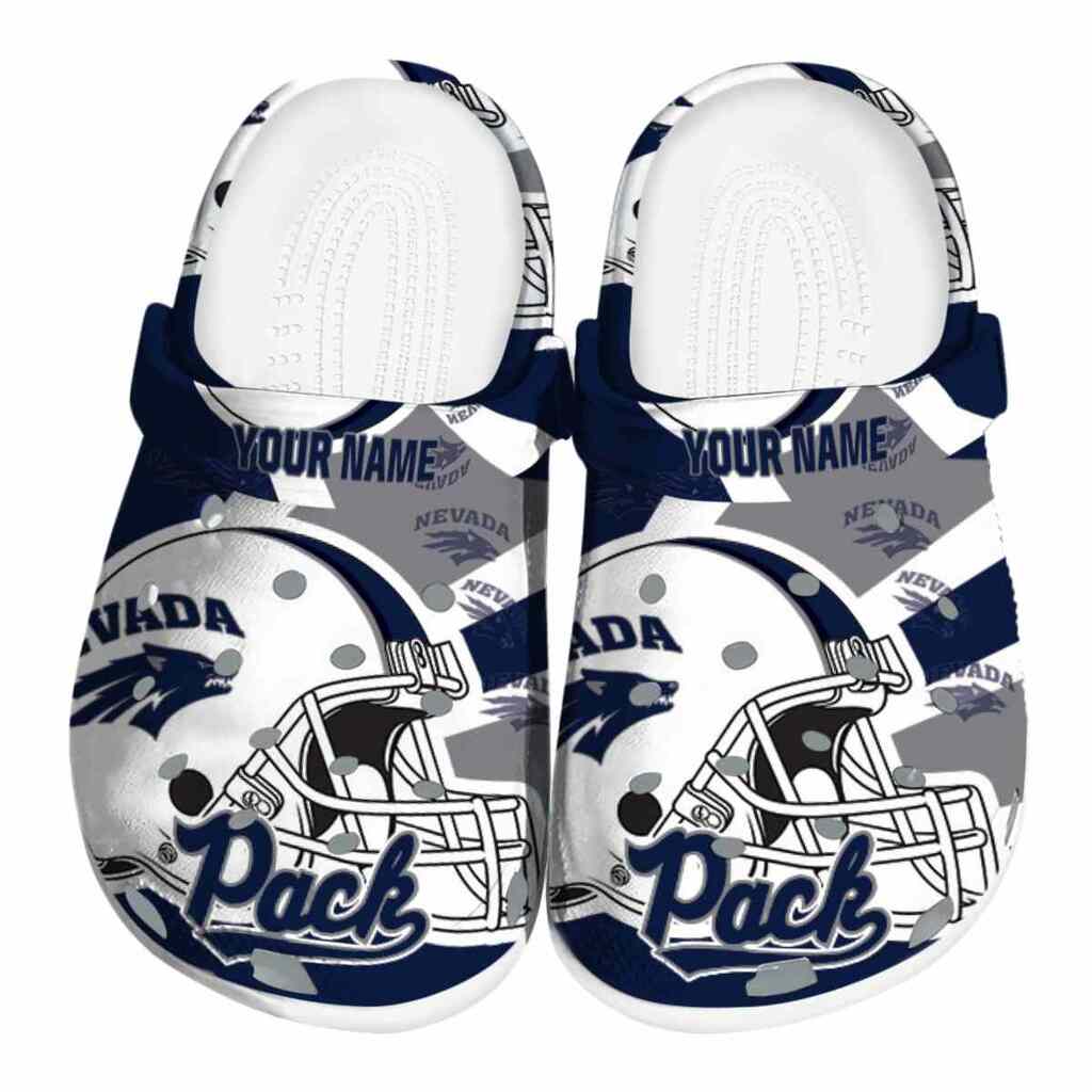 Custom Nevada Wolf Pack Football Helmet ClogTVC1801789