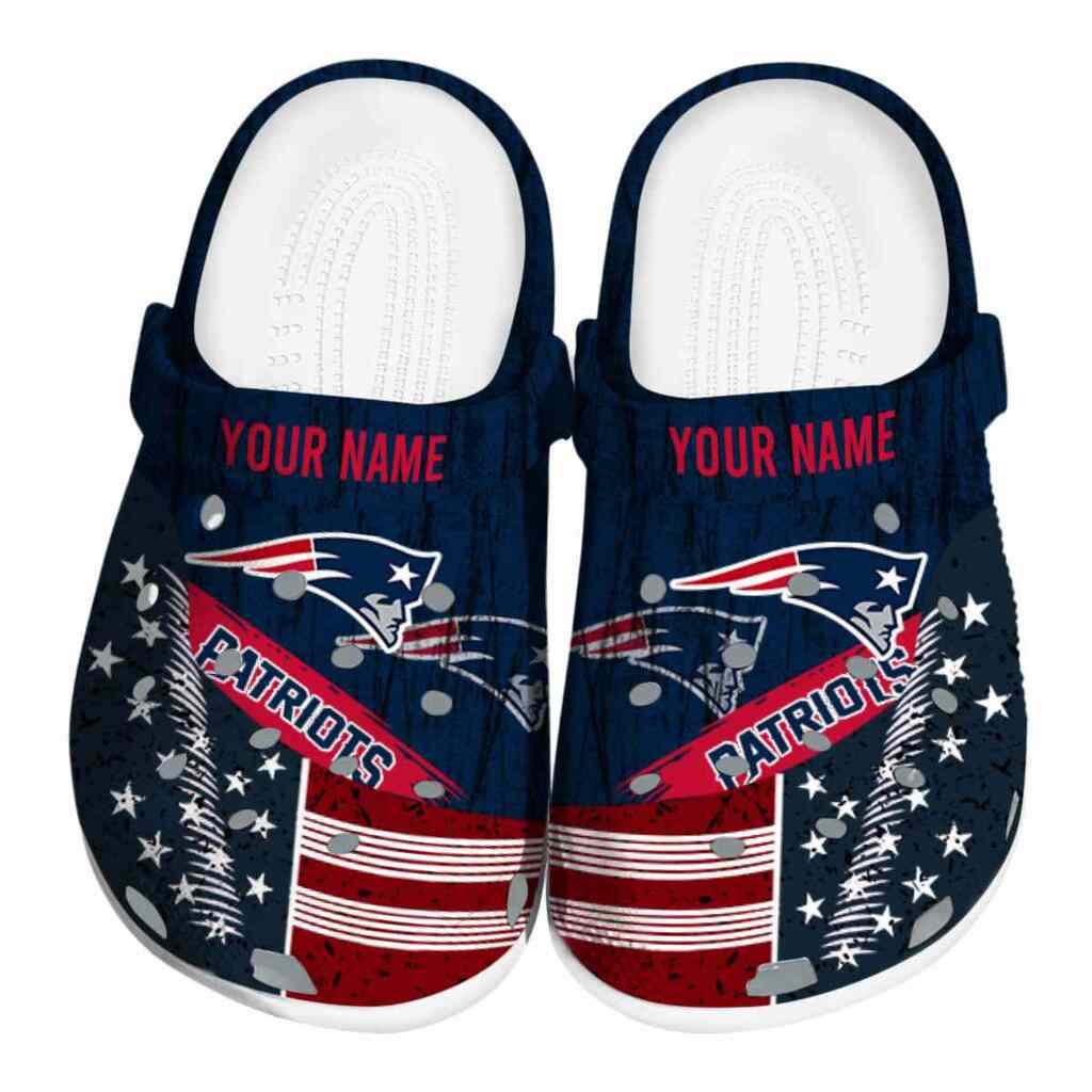 Custom New England Patriots Star-Spangled Side Pattern ClogTVC1801178