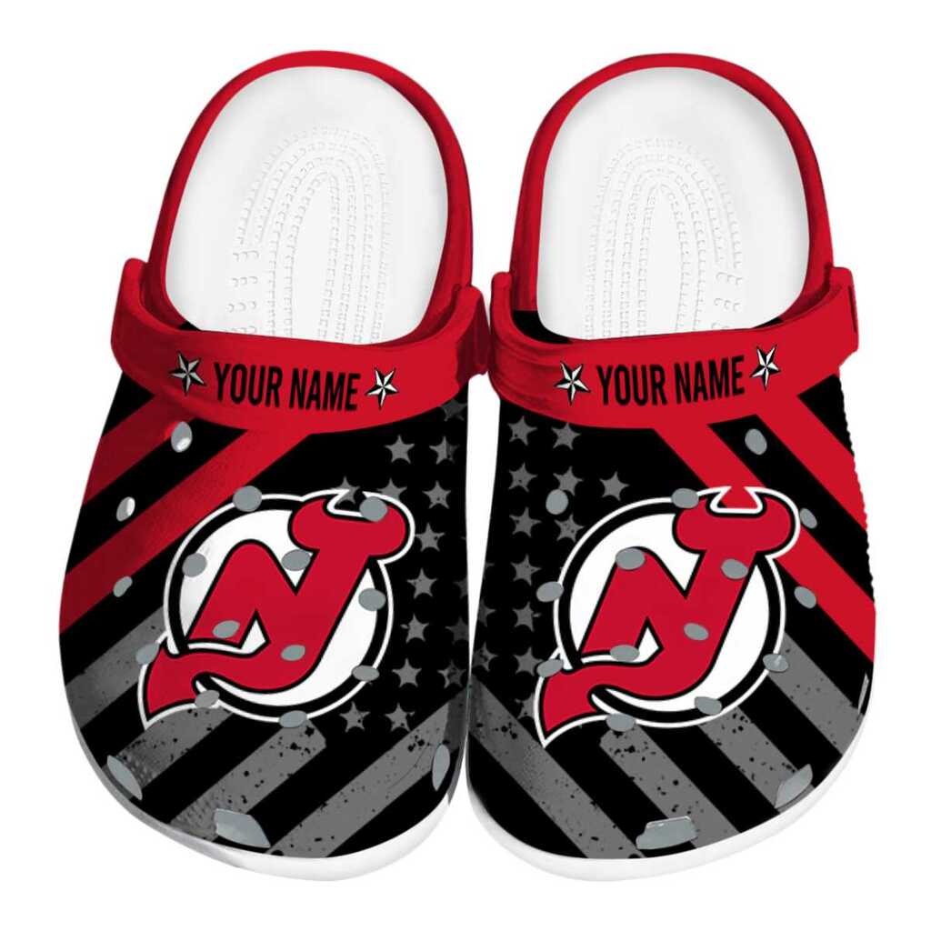 Custom New Jersey Devils Star-Spangled Graphic ClogTVC1801879