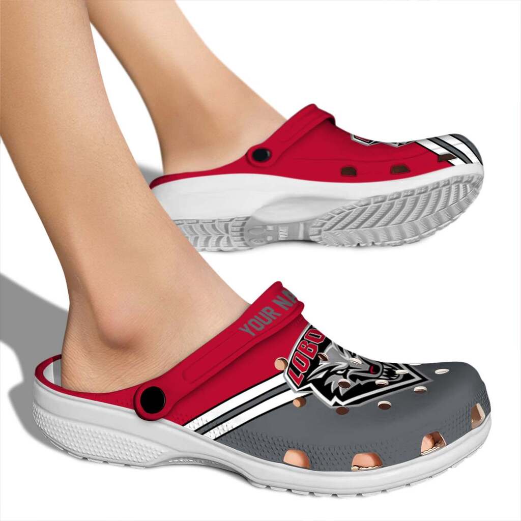 Custom New Mexico Lobos Striped Accents ClogTVC1801834 - Image 2