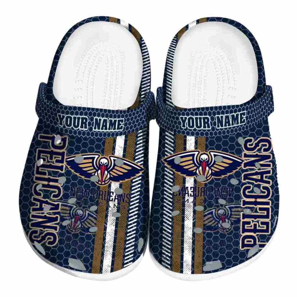 Custom New Orleans Pelicans Contrasting Stripes ClogTVC1801733