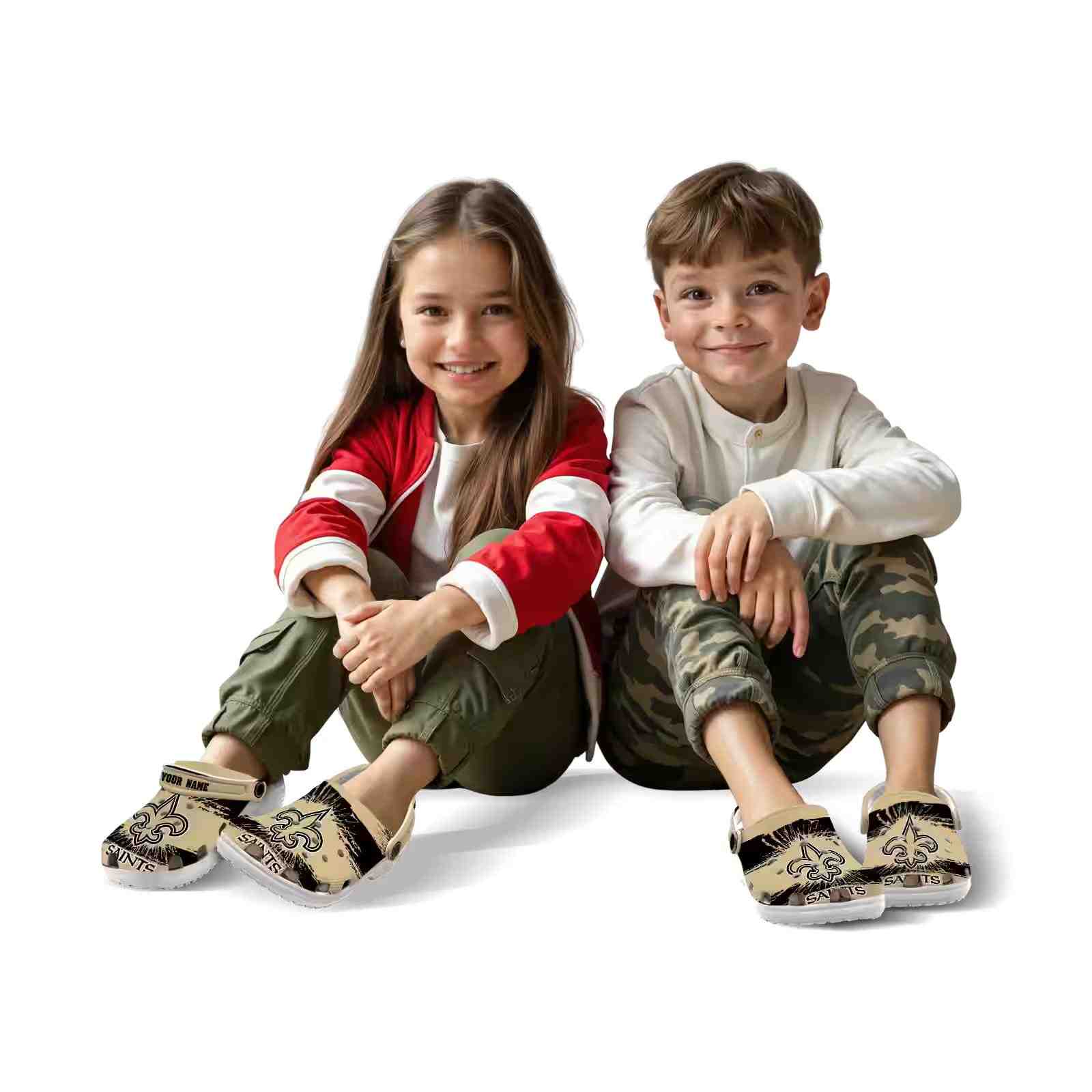 Custom New Orleans Saints Paint Splatter Graphics ClogTVC180146 - Image 8