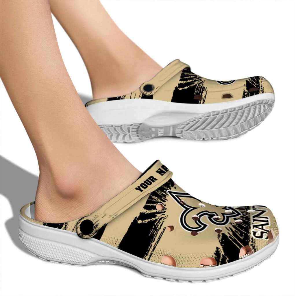 Custom New Orleans Saints Paint Splatter Graphics ClogTVC180146 - Image 2