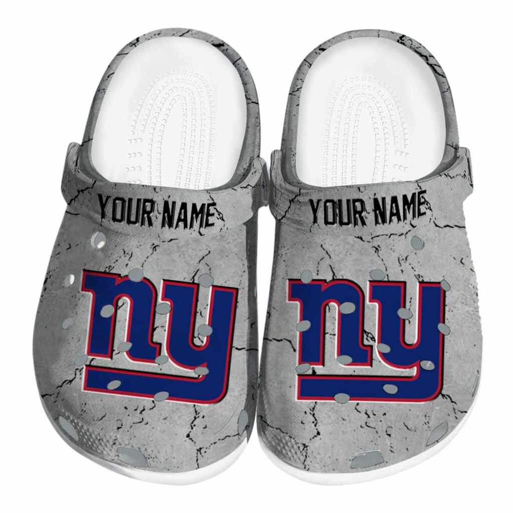 Custom New York Giants Cracked Texture ClogTVC180150