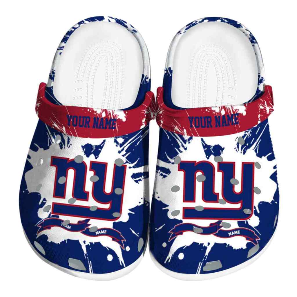 Custom New York Giants Splatter Pattern ClogTVC180149