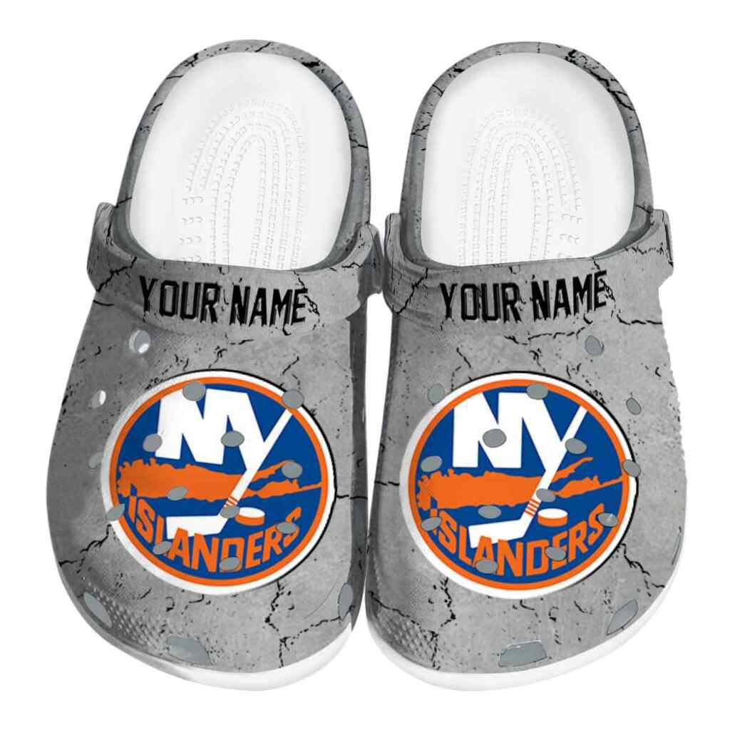 Custom New York Islanders Cracked Texture ClogTVC1801886