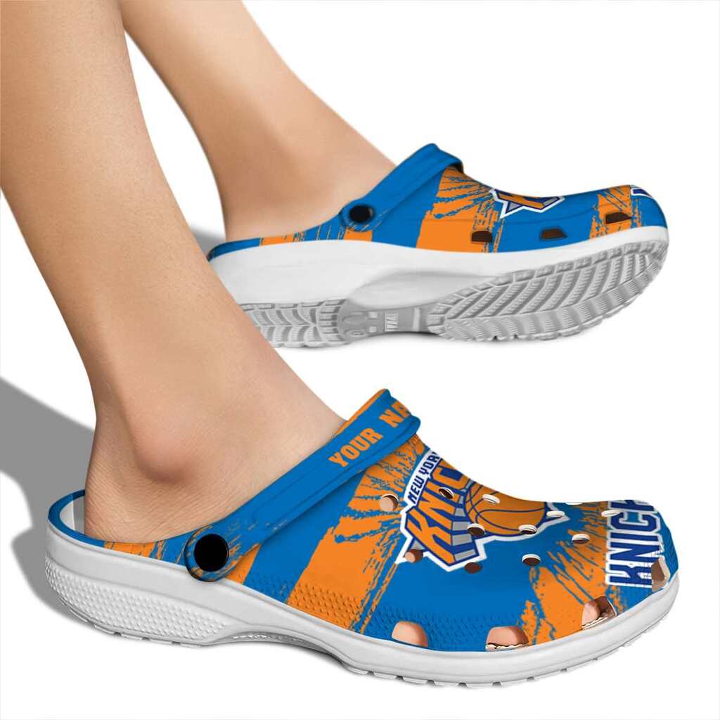 Custom New York Knicks Paint Splatter Graphics ClogTVC1801920 - Image 2