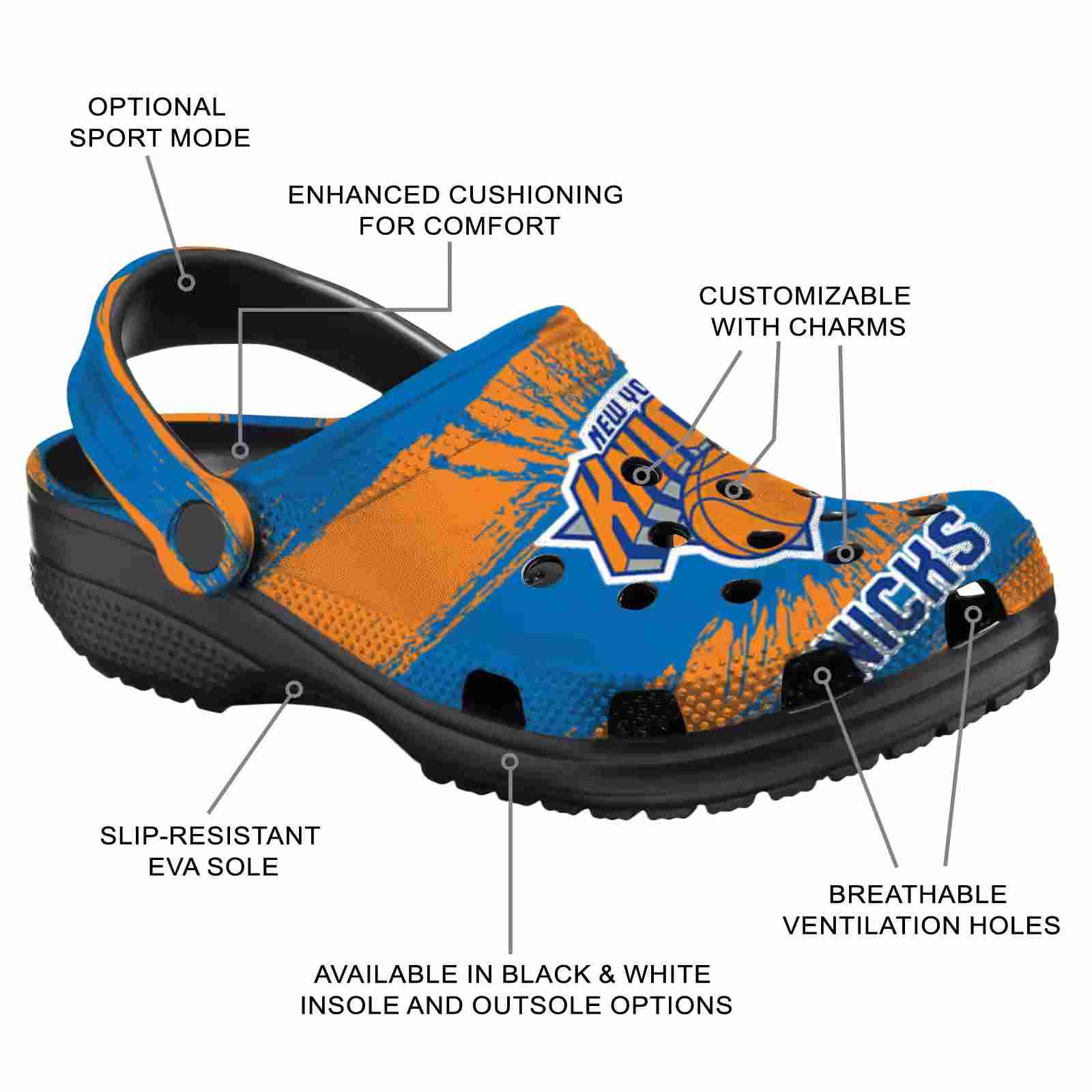 Custom New York Knicks Paint Splatter Graphics ClogTVC1801920 - Image 5
