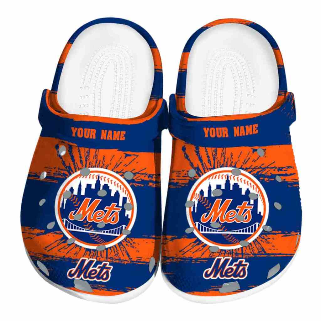 Custom New York Mets Paint Splatter Graphics ClogTVC180151