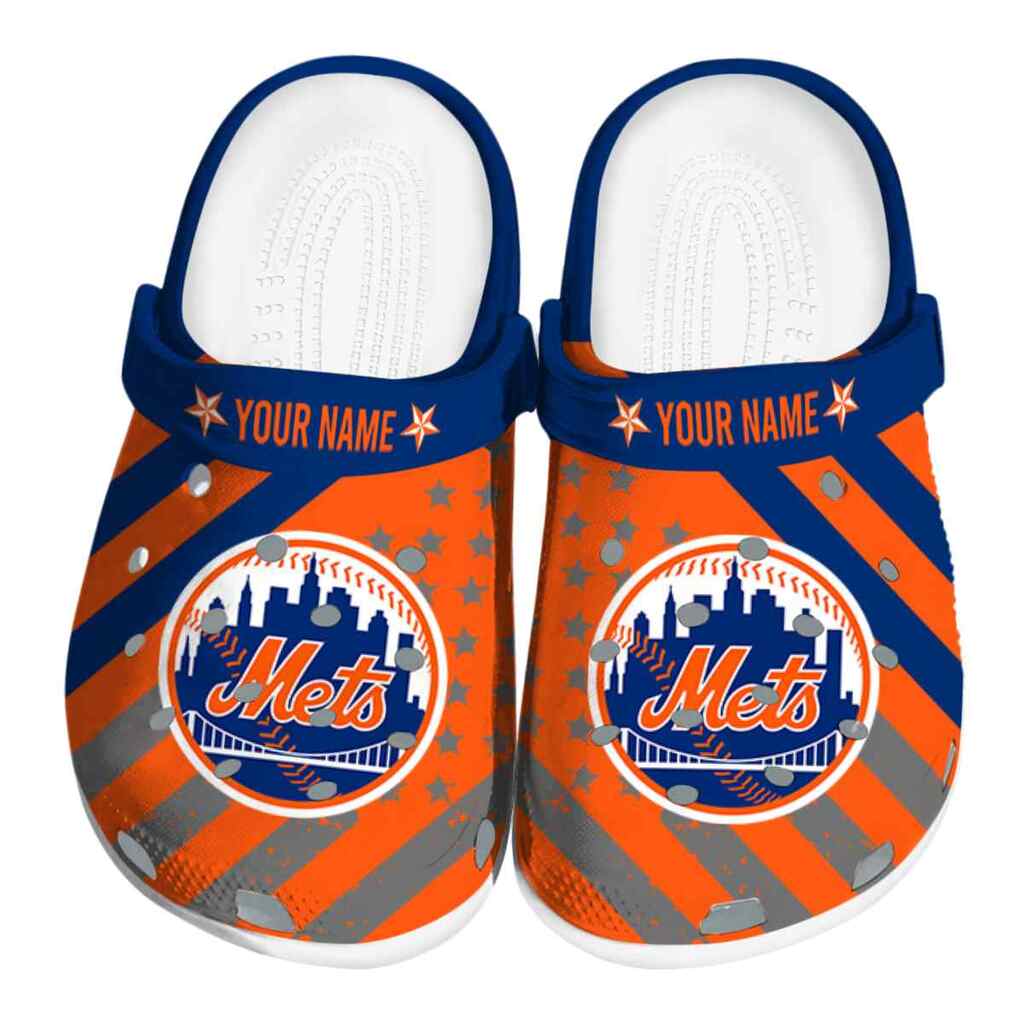 Custom New York Mets Star-Spangled Graphic ClogTVC180151