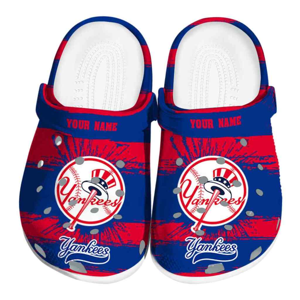 Custom New York Yankees Paint Splatter Graphics ClogTVC1801154