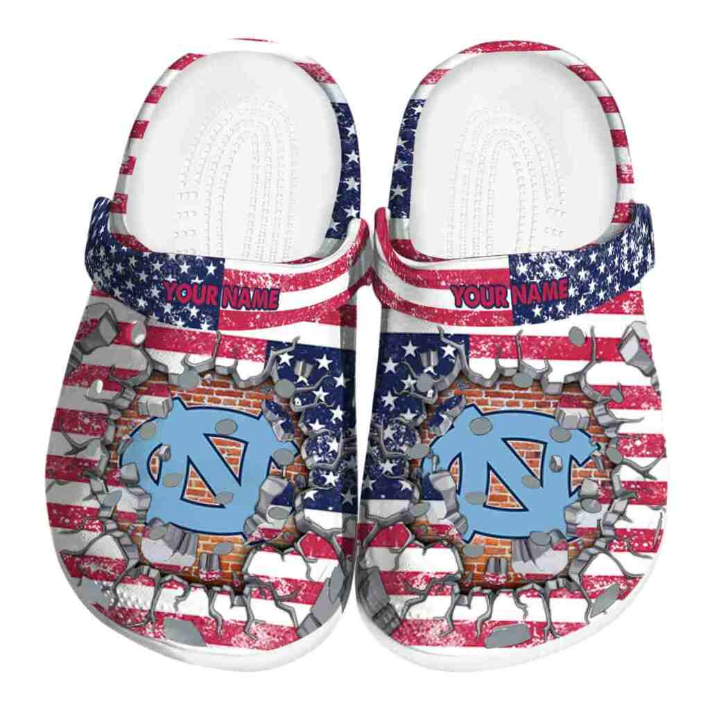 Custom North Carolina Tar Heels Freedom Splinter ClogTVC180141