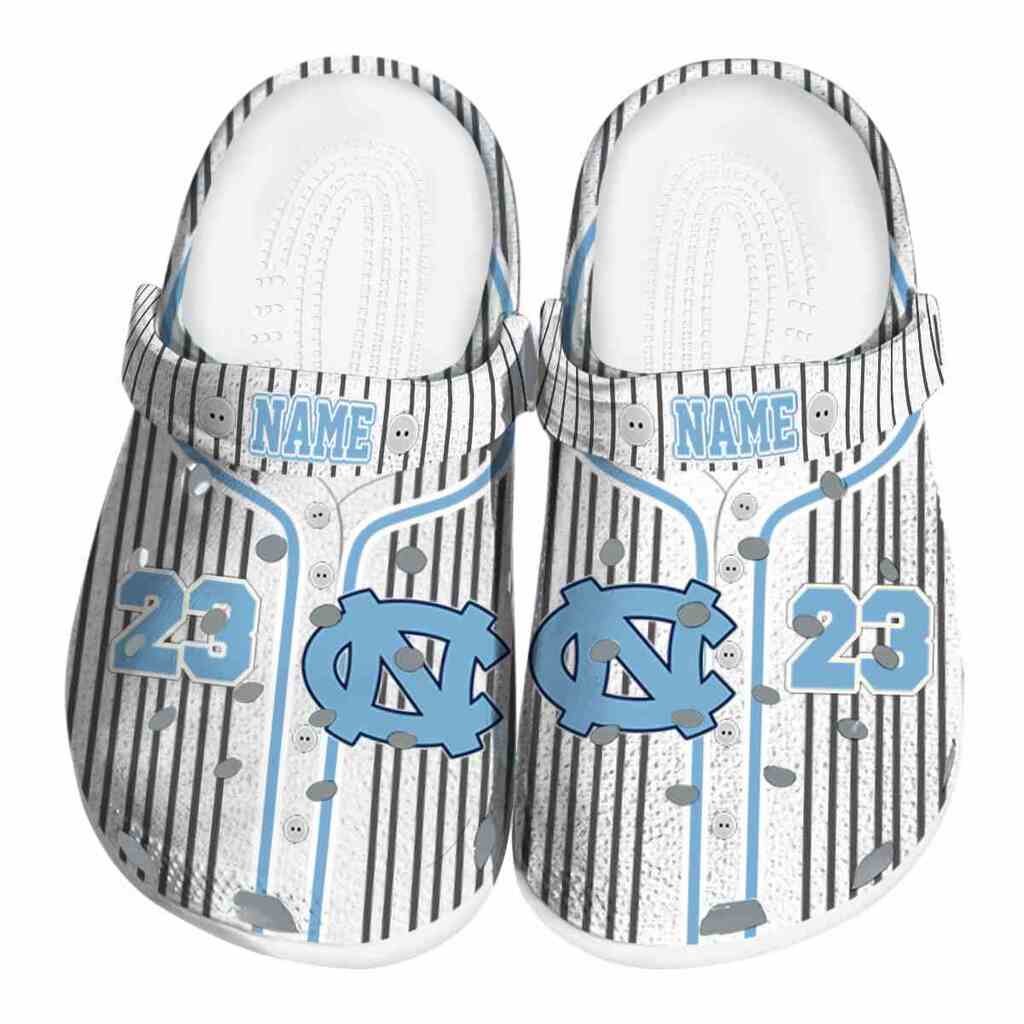 Custom North Carolina Tar Heels Pinstripe Pattern ClogTVC180141