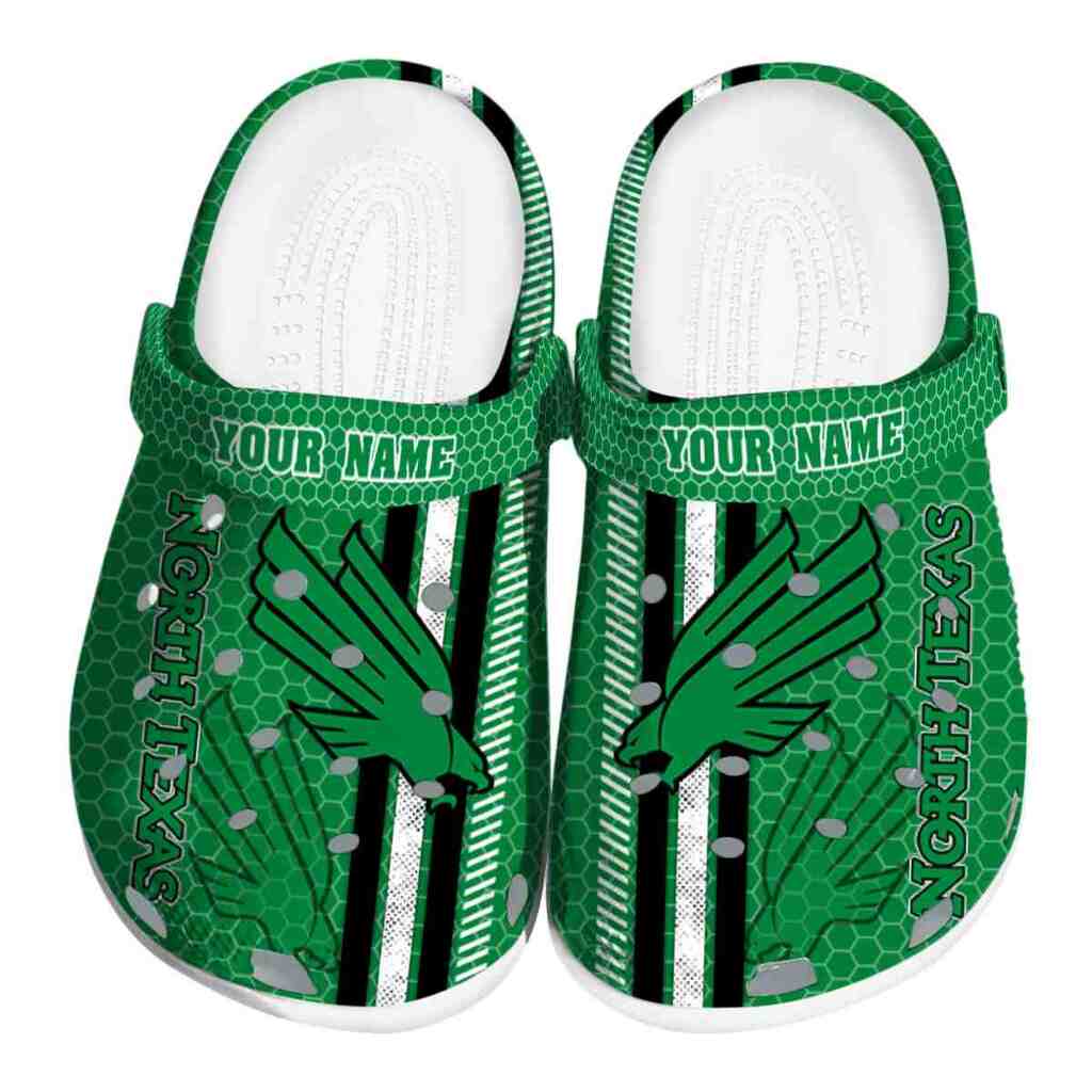 Custom North Texas Mean Green Contrasting Stripes ClogTVC1801725