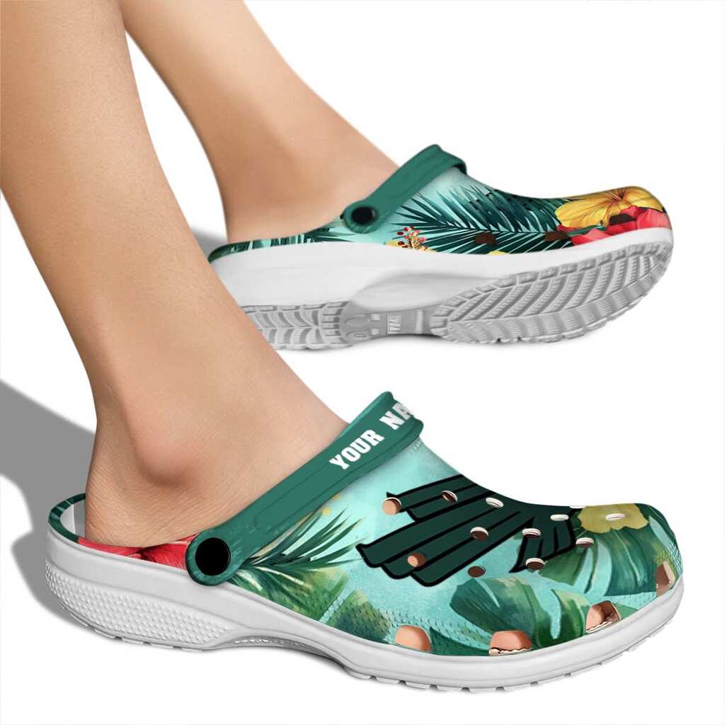 Custom North Texas Mean Green Tropical Vibes ClogTVC1801697 - Image 2