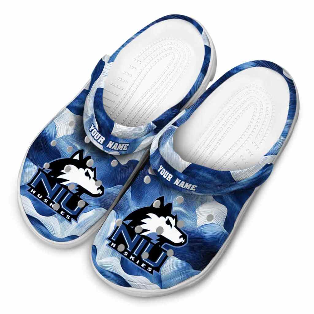 Custom Northern Illinois Huskies Ocean Waves ClogTVC1801697 - Image 4