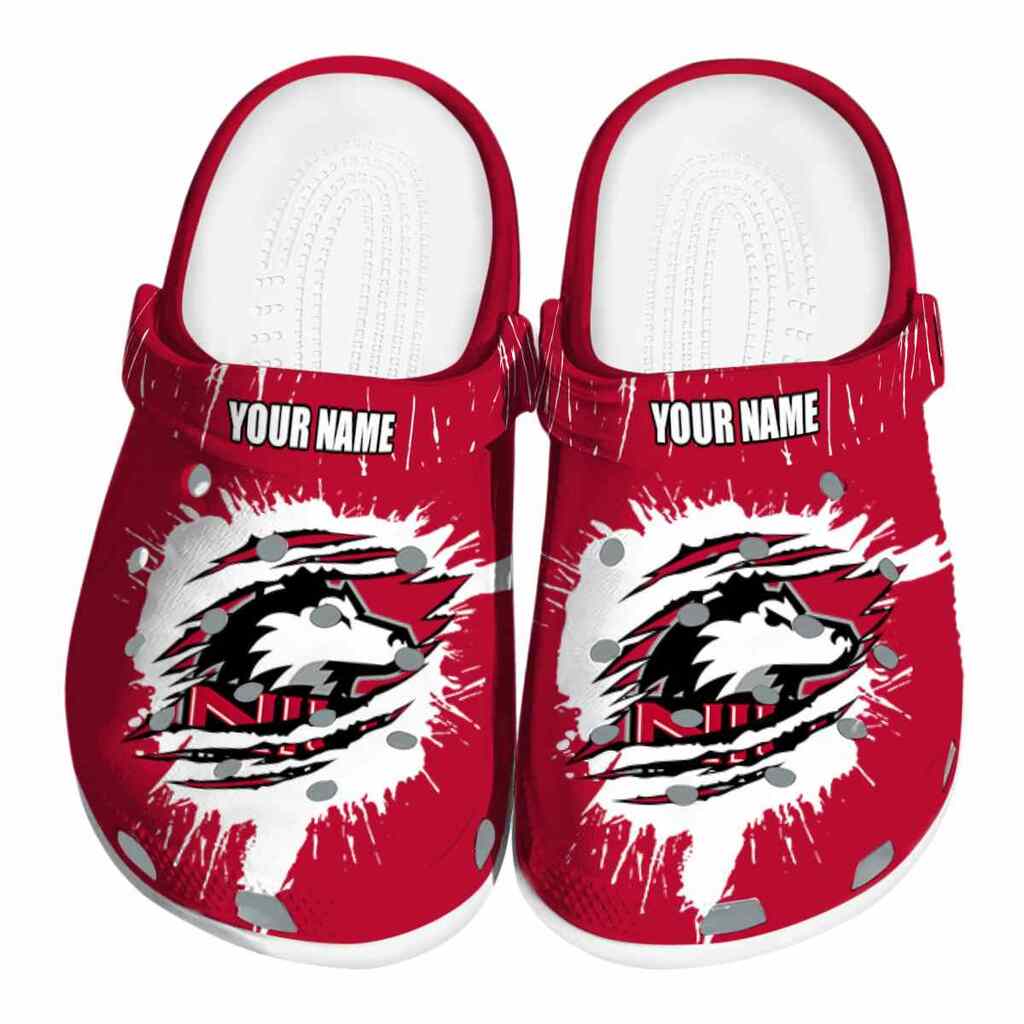 Custom Northern Illinois Huskies Splash Motif Background ClogTVC1801724