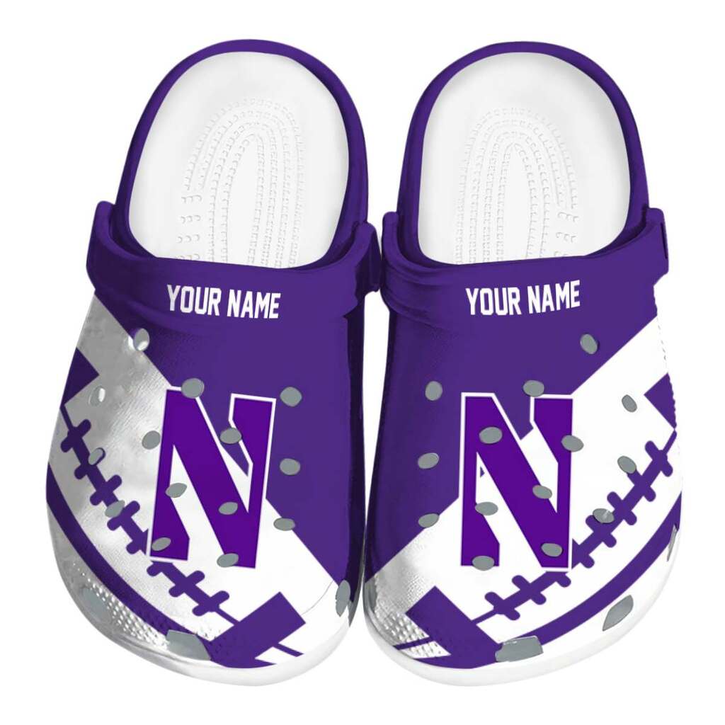 Custom Northwestern Wildcats Football Motif ClogTVC1801792
