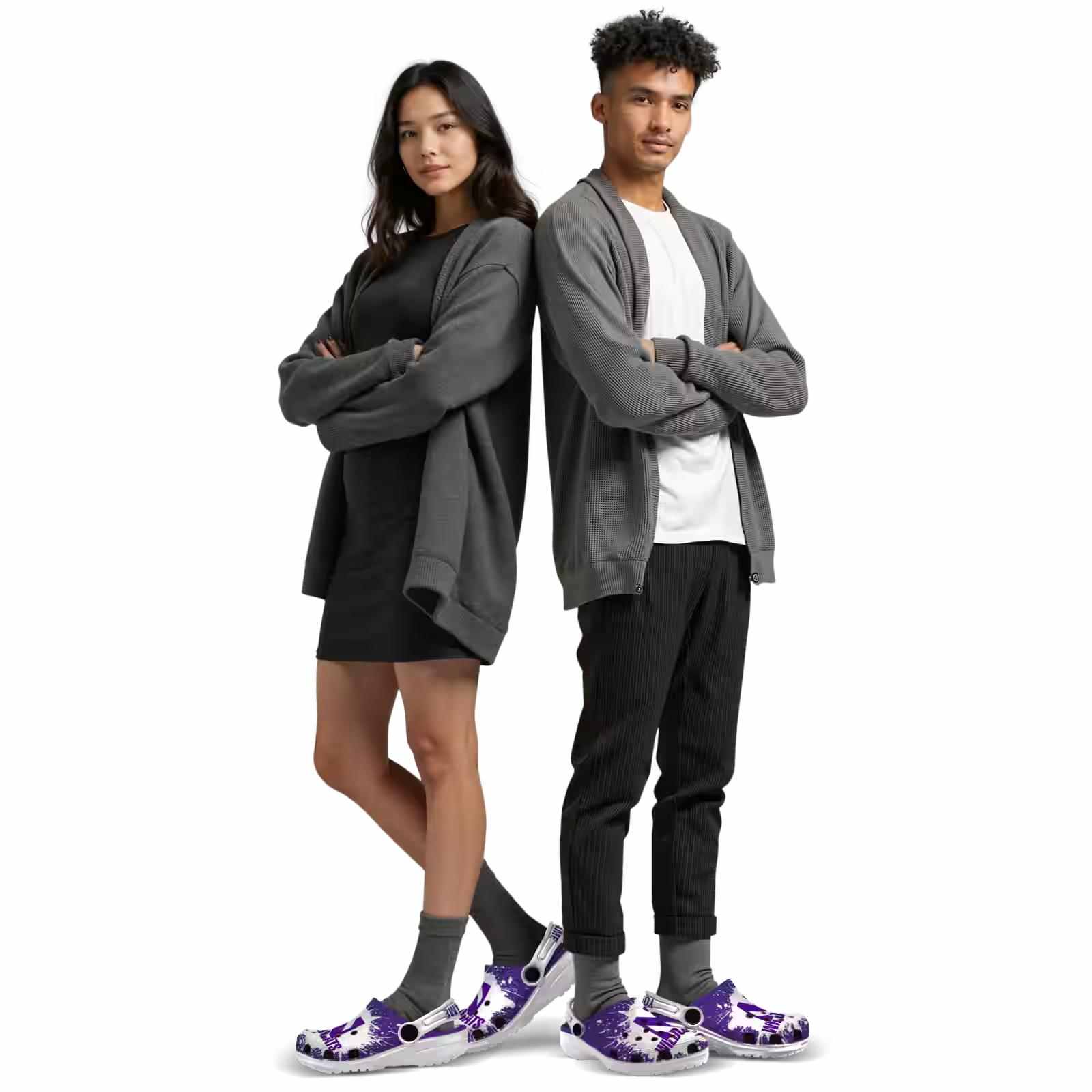 Custom Northwestern Wildcats Splash Art ClogTVC1801714 - Image 7